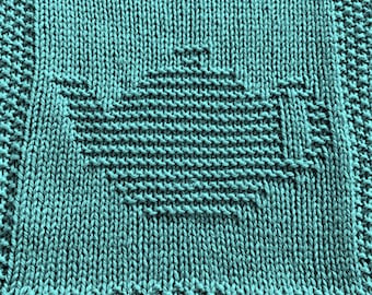 Knitting Pattern for Teapot Washcloth or Afghan Square