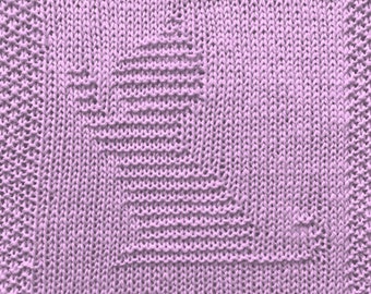 Knitting Pattern for Kitten Washcloth or Afghan Square