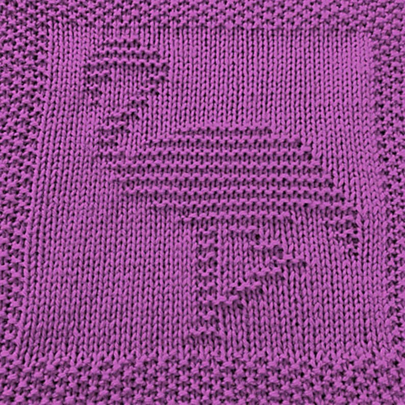 Knitting Pattern for Flamingo Washcloth or Afghan Square