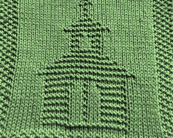 Knitting Pattern for Church Washcloth or Afghan Square