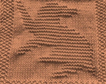 Knitting Pattern for Badger Washcloth or Afghan Square