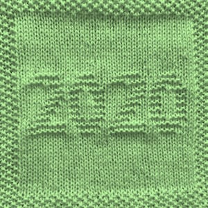 Knitting Pattern for 2020 Washcloth or Afghan Square