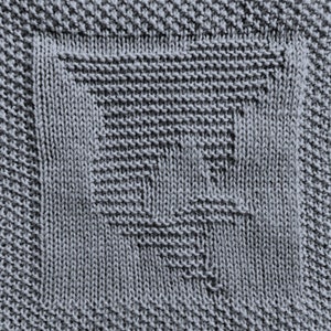 Knitting Pattern for Shark Washcloth or Afghan Square