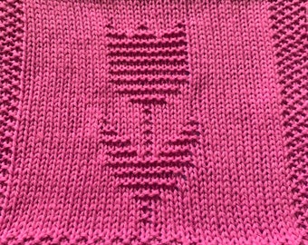 Knitting Pattern for Tulip Washcloth or Afghan Square