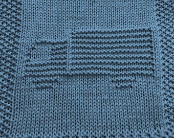 Breipatroon voor Truck Washcloth of Afghan Square