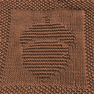 Knitting Pattern for Acorn Washcloth or Afghan Square