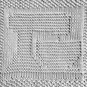 Schema per lavorare a maglia un panno per impastare o un quadrato per coperta