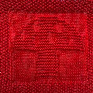 Knitting Pattern for Toadstool Washcloth or Afghan Square