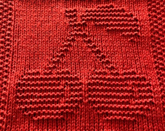 Knitting Pattern for Cherries Washcloth or Afghan Square