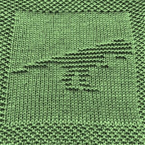 Knitting Pattern for Pachycephalosaurus Washcloth or Afghan Square
