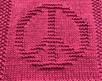 Knitting Pattern for Peace Sign Washcloth or Afghan Square