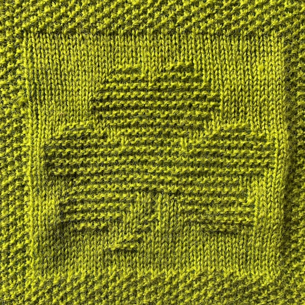 Knitting Pattern for Shamrock Washcloth or Afghan Square