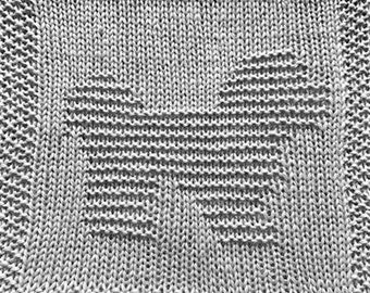 Knitting Pattern for Shih Tzu, Maltese or Bichon Dog Washcloth or Afghan Square