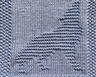 Knitting Pattern for Wolf Washcloth or Afghan Square