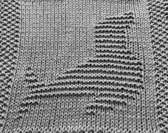 Breipatroon voor Seal Washcloth of Afghan Square