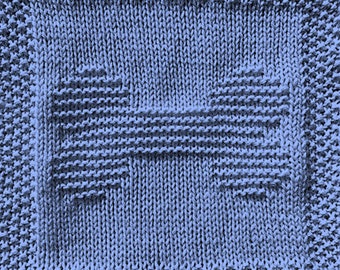 Modello a maglia per salvietta con osso di cane o quadrato afgano
