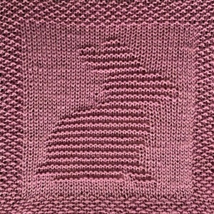 Knitting Pattern for Bunny Rabbit Washcloth or Afghan Square