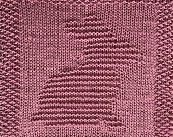 Knitting Pattern for Bunny Rabbit Washcloth or Afghan Square