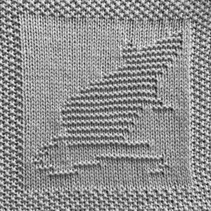 Patrón de punto para paño de cocina o cuadrado afgano con forma de rata