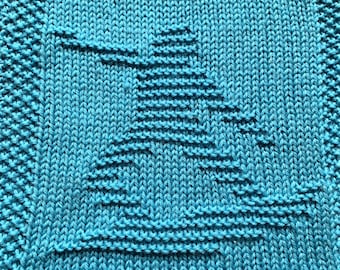 Knitting Pattern for Surfer Washcloth or Afghan Square