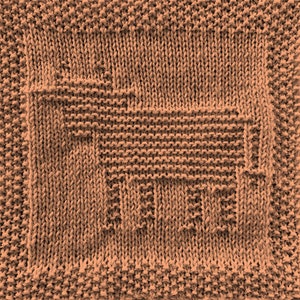 Knitting Pattern for Cow Washcloth or Afghan Square