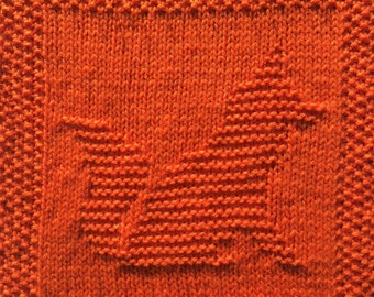 Knitting Pattern for Fox Washcloth or Afghan Square