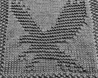 Knitting Pattern for Eagle Washcloth or Afghan Square