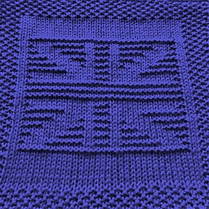Knitting Pattern for Union Jack Washcloth or Afghan Square