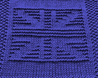 Knitting Pattern for Union Jack Washcloth or Afghan Square