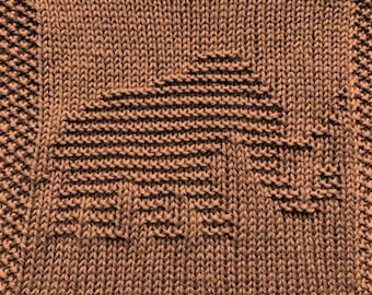 Knitting Pattern for Woolly Mammoth Washcloth or Afghan Square