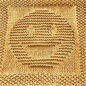Stickmönster för Smiley Face-tvättlapp eller Afghansk ruta
