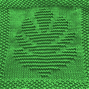 May include: A green knitted dishcloth with a textured pattern.