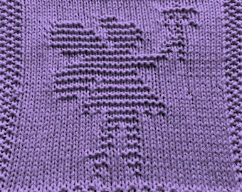 Knitting Pattern for Fairy Washcloth or Afghan Square