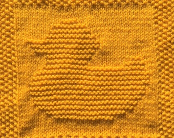 Knitting Pattern for rubber ducky washcloth or blanket square