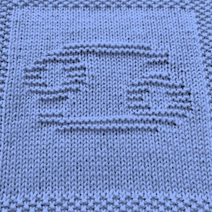 Knitting Pattern for Cancer Star Sign Washcloth or Afghan Square