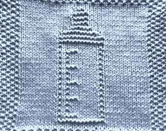 Knitting Pattern for Baby Bottle Washcloth or Afghan Square