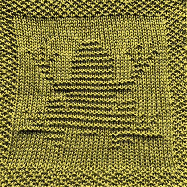 Knitting Pattern for Frog Washcloth or Afghan Square image 2