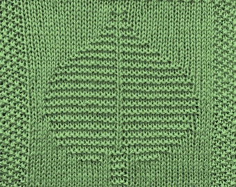 Knitting Pattern for Leaf Washcloth or Afghan Square