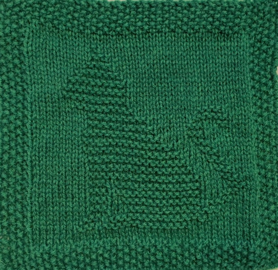 Knitting Pattern For Cat Washcloth Or Blanket Square