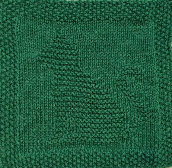 Knitting Pattern For Cat Washcloth Or Blanket Square