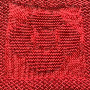 Knitting Pattern for Poppy Washcloth or Afghan Square