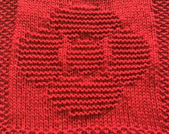 Knitting Pattern for Poppy Washcloth or Afghan Square