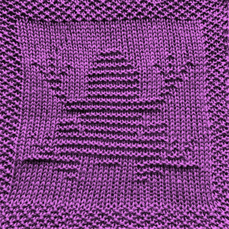 Knitting Pattern for Frog Washcloth or Afghan Square image 5