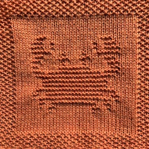 Padrão de tricô para toalha de caranguejo ou quadrado afegão