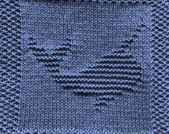 Knitting Pattern for Narwhal Washcloth or Afghan Square