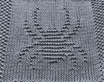 Knitting Pattern for Spider Washcloth or Afghan Square