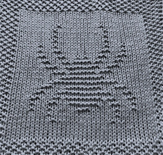 Knitting Pattern for Spider Washcloth or Afghan Square