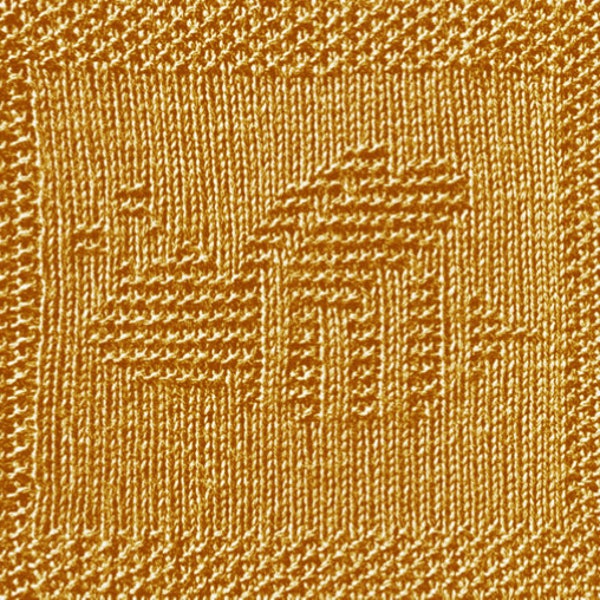 Knitting Pattern for Bee Washcloth or Afghan Square