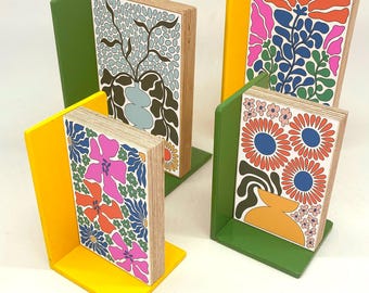 Abstrakte Blumenkunst Buchstütze