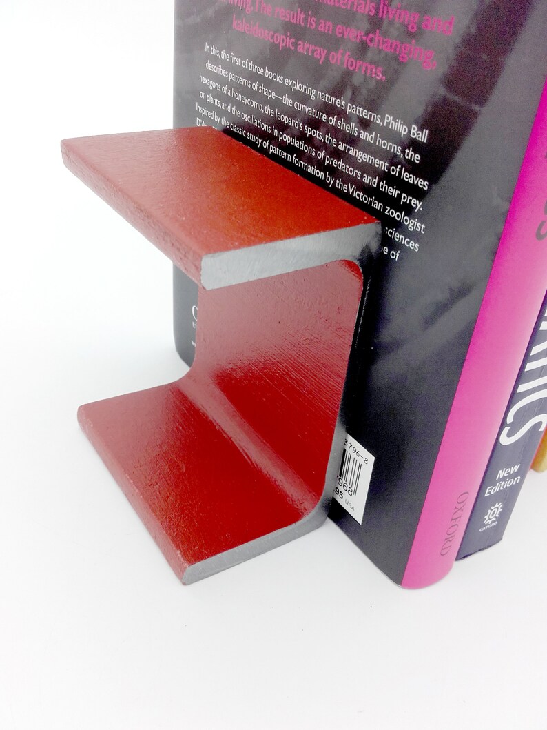 Metal Bookends Industrial Bookends Large Channel Steel Etsy